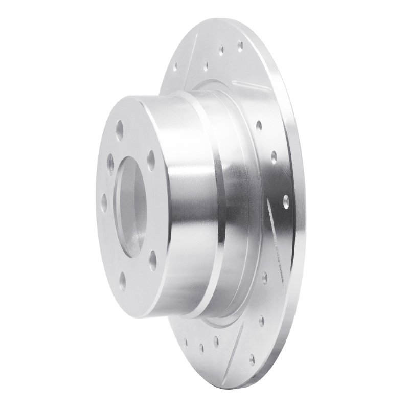 BMW Z4 Brake Rotor (1) - Rear Left - R1 Concepts - Drilled & Slotted - Silver - `03-`06